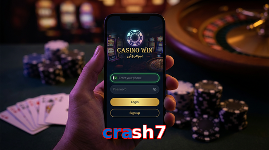 Main screen of Crash7 login page for PK players